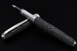 Grey Stingray Leather Rollerball Pen