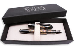 Handcrafted Sterling Silver Fountain Pen – Peacock Edition in Vibrant Multicolor