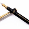 penna stilografica in argento e lacca nera