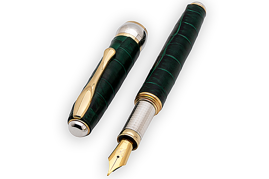 Handcrafted Pen in Genuine Crocodile Leather - Image 4