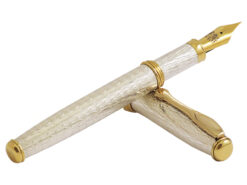 Sterling Silver Fountain Pen with Gold Plated Details