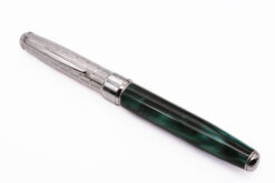Silver and Green Resin Fountain Pen