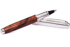 Rollerball Pen Silver and Walnut Wood